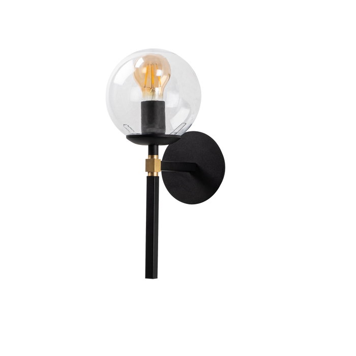 Opviq Gondol - 3042 Lámpara de pared negra con tapa de cristal